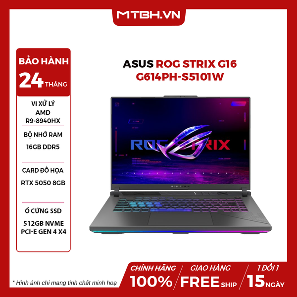 Laptop Gaming Asus G614PH-S5101W (R9-8940HX, 16G DDR5, 512G NVMe, 16