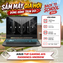 LAPTOP ASUS TUF GAMING A15 FA506NCG-HN390W AMD Ryzen 7 155 | RTX 3050 4GB | 16GB RAM | 512GB SSD | 15.6