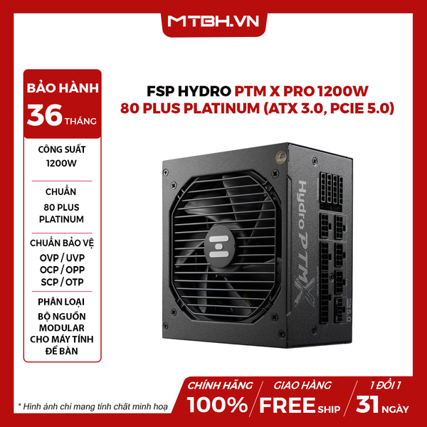 Nguồn FSP Hydro PTM X PRO 1200W 80 Plus Platinum (ATX 3.0, PCIe 5.0)