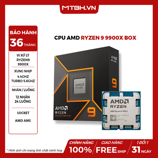 CPU AMD RYZEN 9 9900X BOX