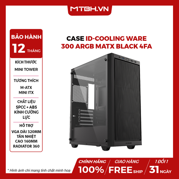 CASE ID-COOLING WARE 300 ARGB MATX BLACK 4FA