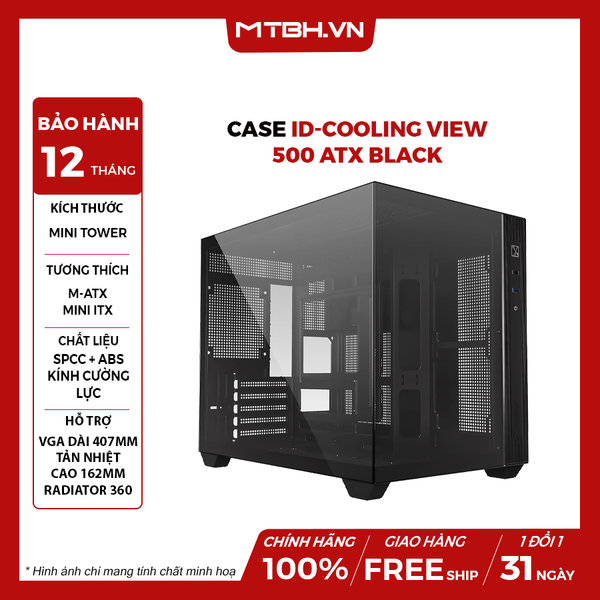CASE ID-COOLING VIEW 500 ATX BLACK