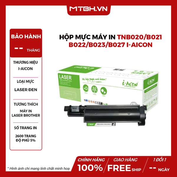 HỘP MỰC MÁY IN TNB020/B021/ B022/B023//B027/2.6K THƯƠNG HIỆU I-AICON