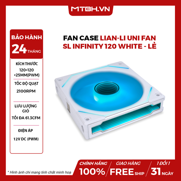 Fan Case LIAN-LI UNI Fan SL INFINITY 120 WHITE - LẺ