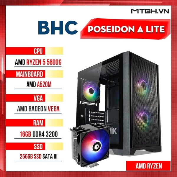 PC Gaming AMD BHC Posedion Gen 5th ( Ryzen 5 5600GT | 16GB | 256GB )