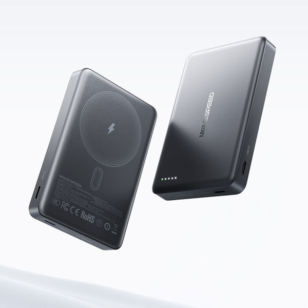 Sạc dự phòng từ tính Movespeed MSP08 PRO 22.5W 10000mAh Tích hợp Type C (Công Nghệ Semi-solid Không Cháy Nổ) - Grey