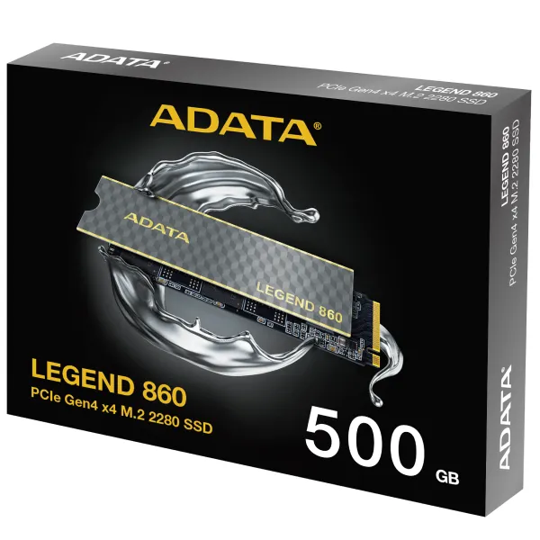 SSD ADATA 500GB LEGEND 860 PCIe Gen4 x4 NVMe, M.2 2280 (Đọc : 5000Mb/s)