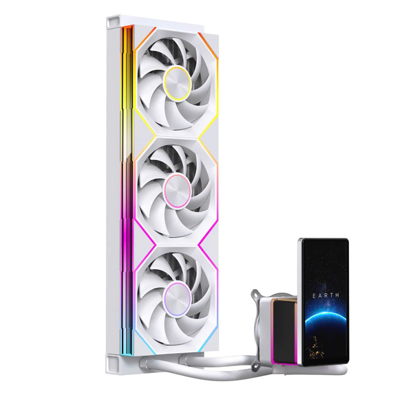 Tản nhiệt nước Leopard Pro Flow 360 ARGB LCD | Trắng
