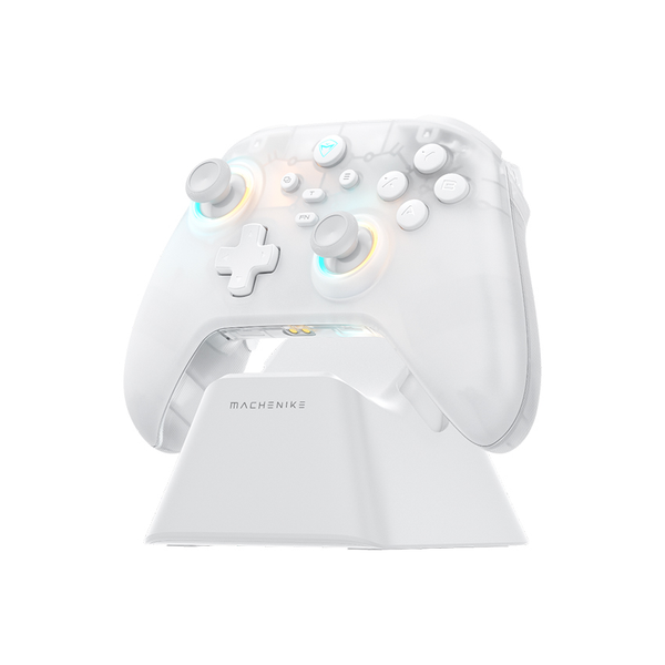 TAY CẦM GAME Machenike G3 v2 White Tri-mode Kèm Dock Sạc