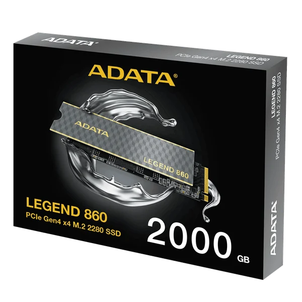 SSD ADATA 2TB LEGEND 860 PCIe Gen4 x4 NVMe, M.2 2280 (Đọc : 6000Mb/s)