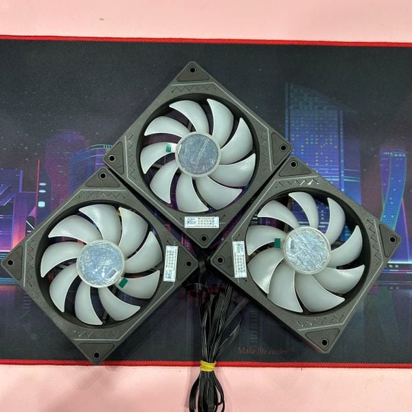 FAN CASE F3 PRO ARGB BLACK - KIT 3 CÁI 2nd BH 1 THÁNG