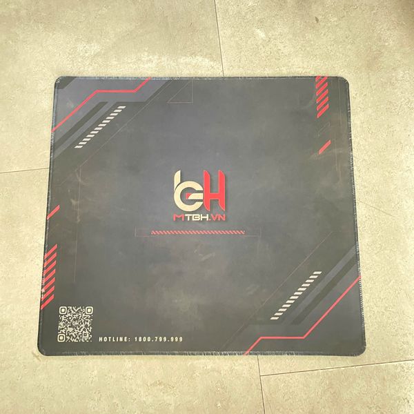 LÓT CHUỘT MTBH GAMING SIZE 40*45cm - DÀY 4mm | MAY BO VIỀN | QR CODE - 2ND