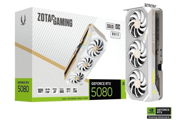VGA ZOTAC RTX 5080 SOLID OC GAMING White Edition