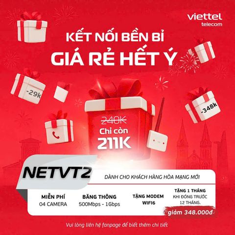 Gói cước Internet Viettel 2025