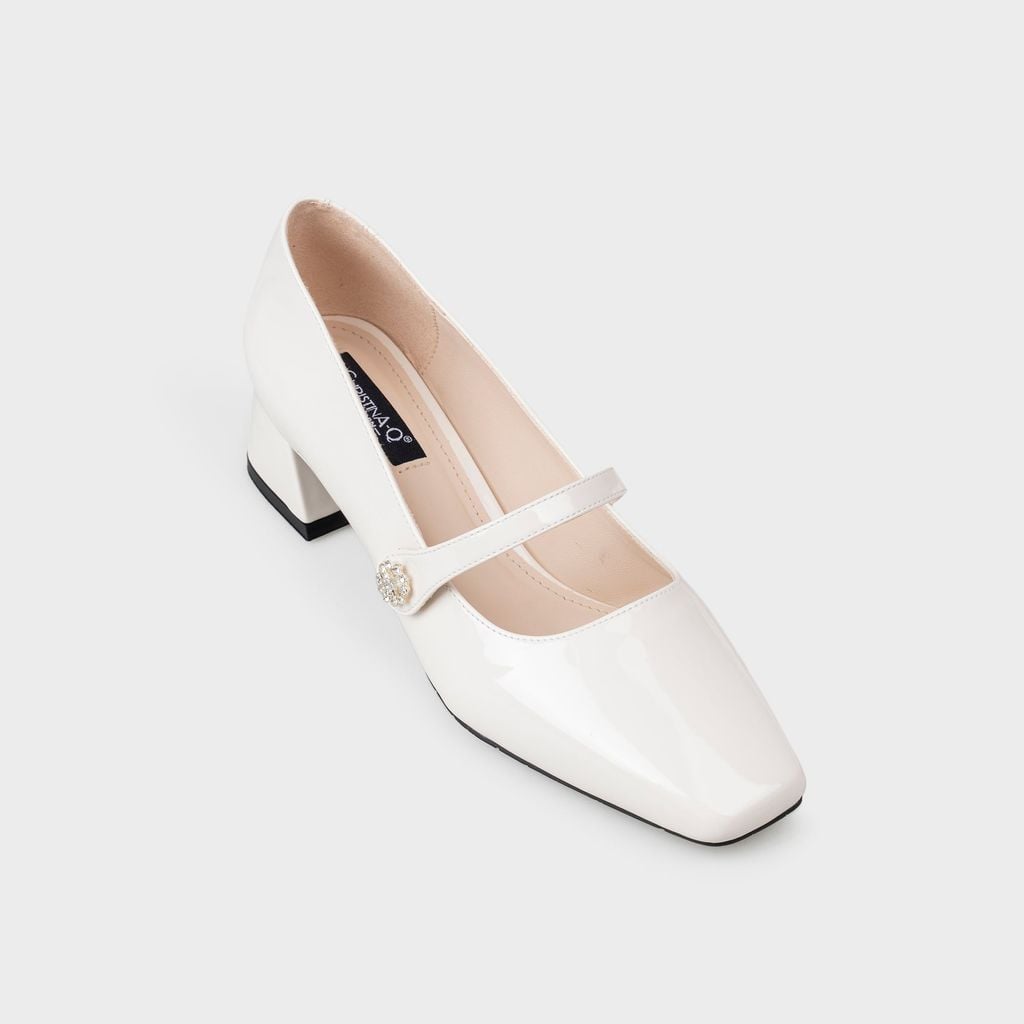 Giày Nữ Cao Gót Bít Mũi Vuông CHRISTINA-Q GBV163I