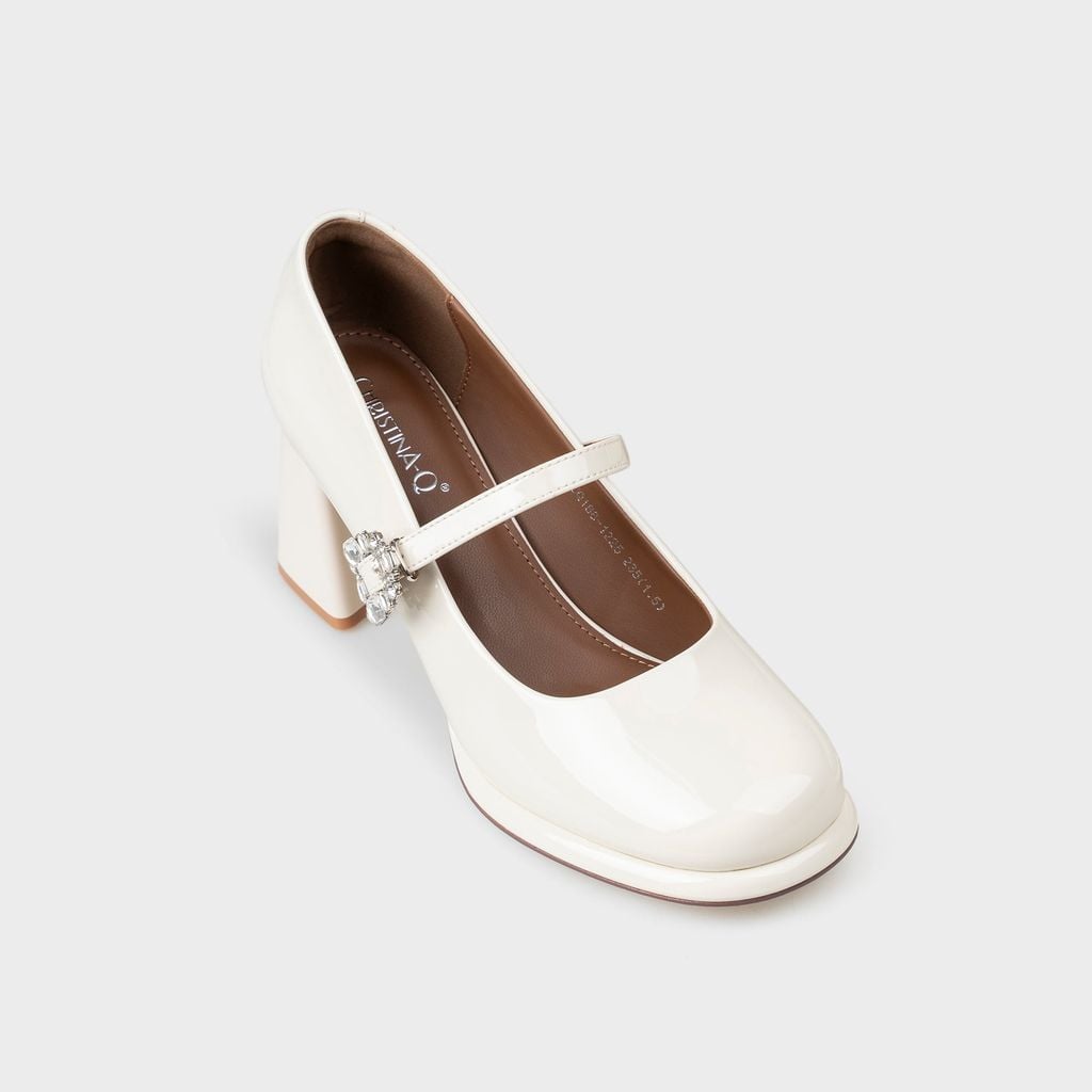 Giày Nữ Cao Gót Bít Mũi Vuông CHRISTINA-Q GBV188I