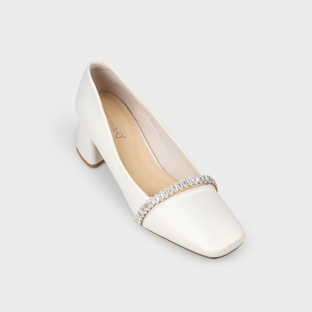 Giày Nữ Cao Gót Bít Mũi Vuông CHRISTINA-Q GBV167I