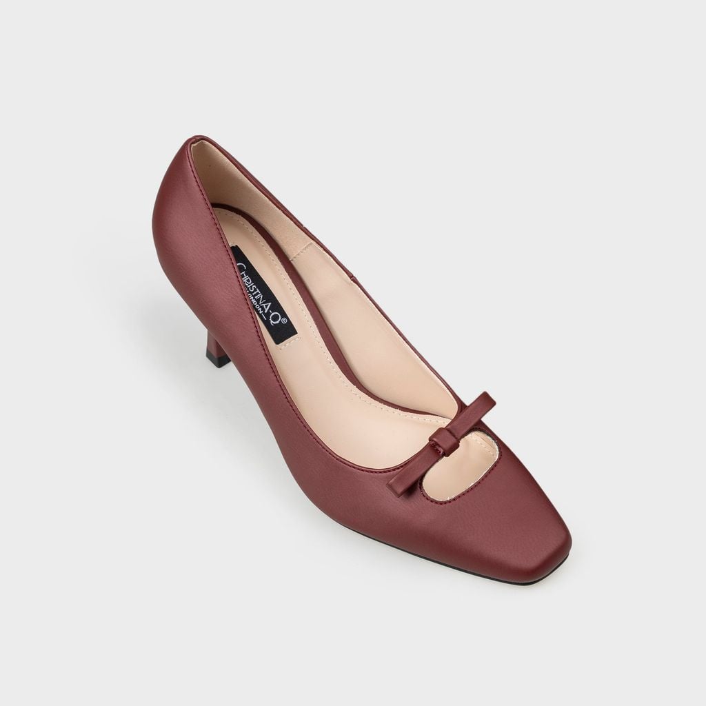 Giày Nữ Cao Gót Bít Mũi Vuông CHRISTINA-Q GBV179I