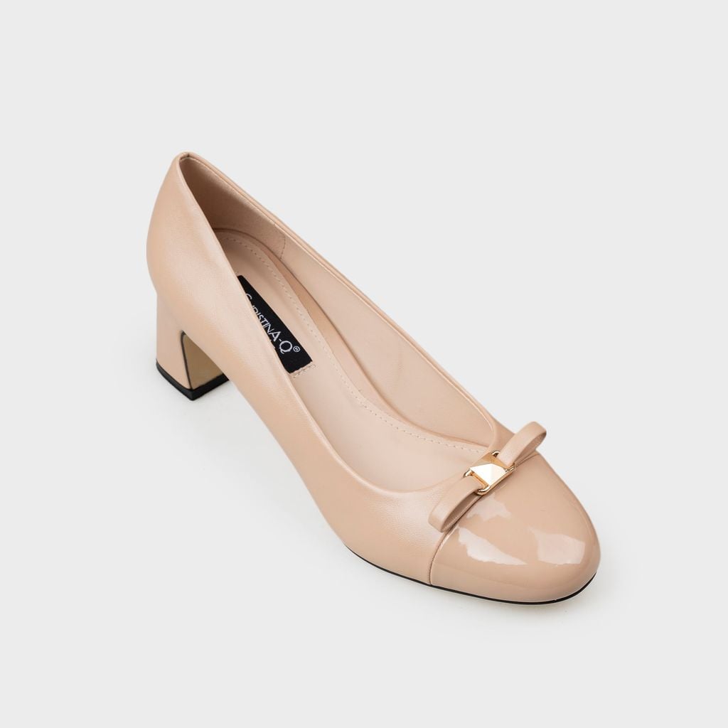 Giày Nữ Cao Gót Bít Mũi Tròn CHRISTINA-Q GBT115I
