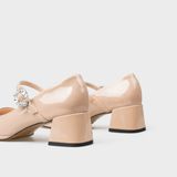 Giày Nữ Cao Gót Bít Mũi Vuông CHRISTINA-Q GBV186I