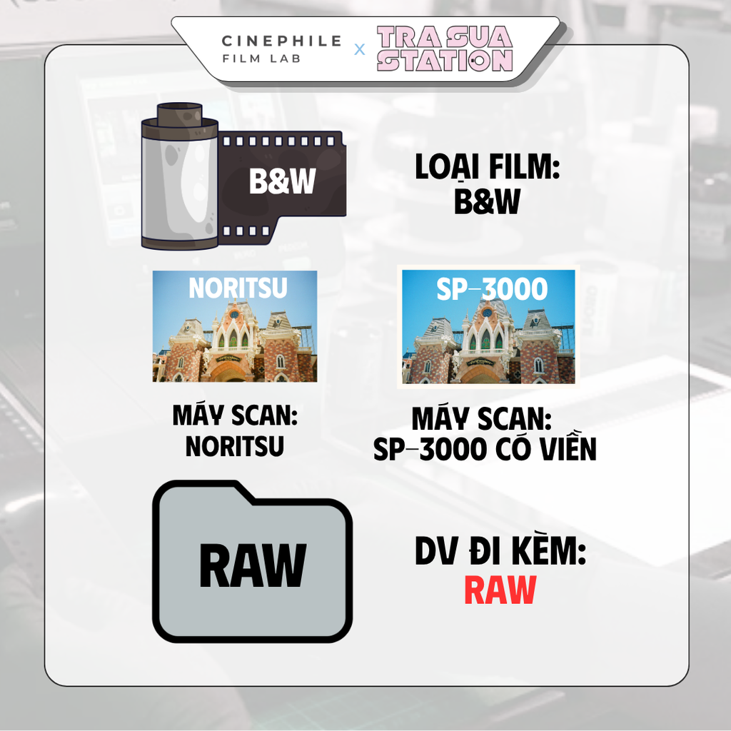 Tráng film Cinephile x Trà Sữa Station