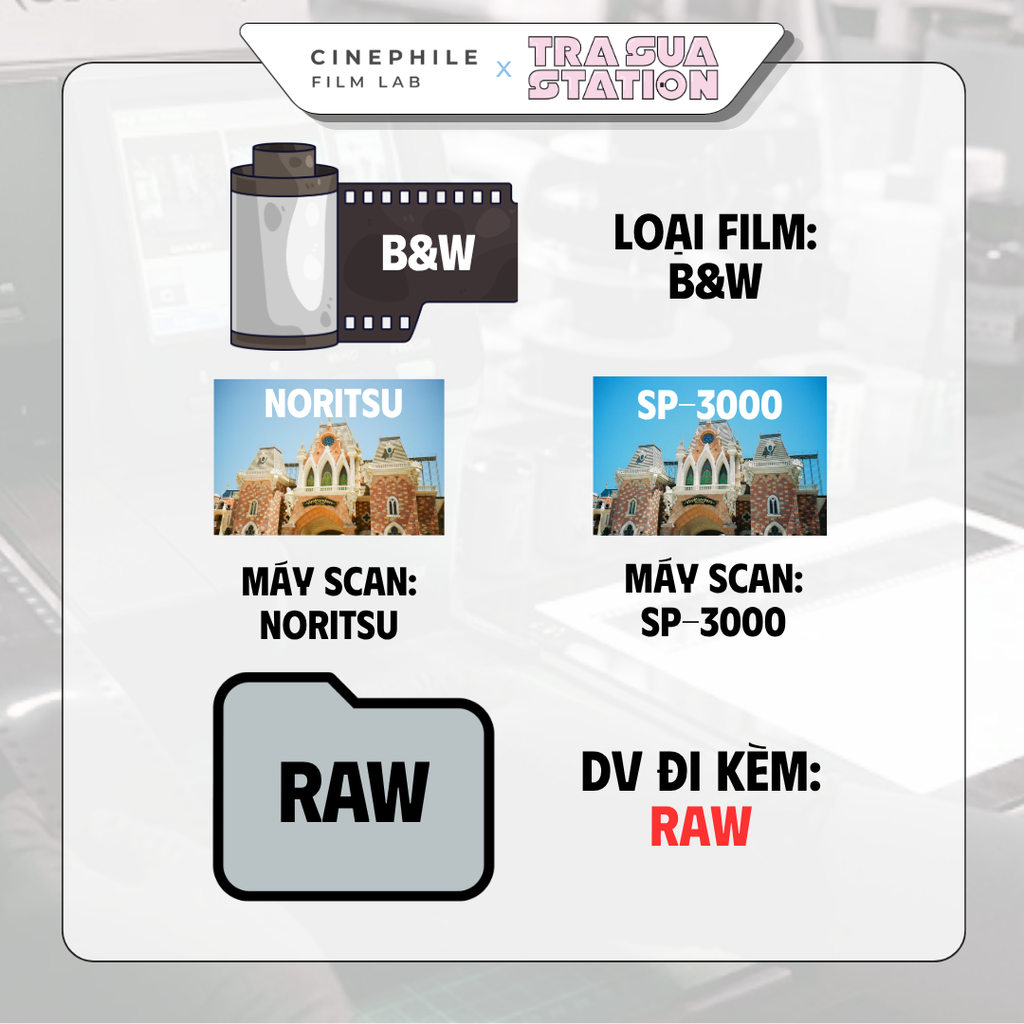 Tráng film Cinephile x Trà Sữa Station