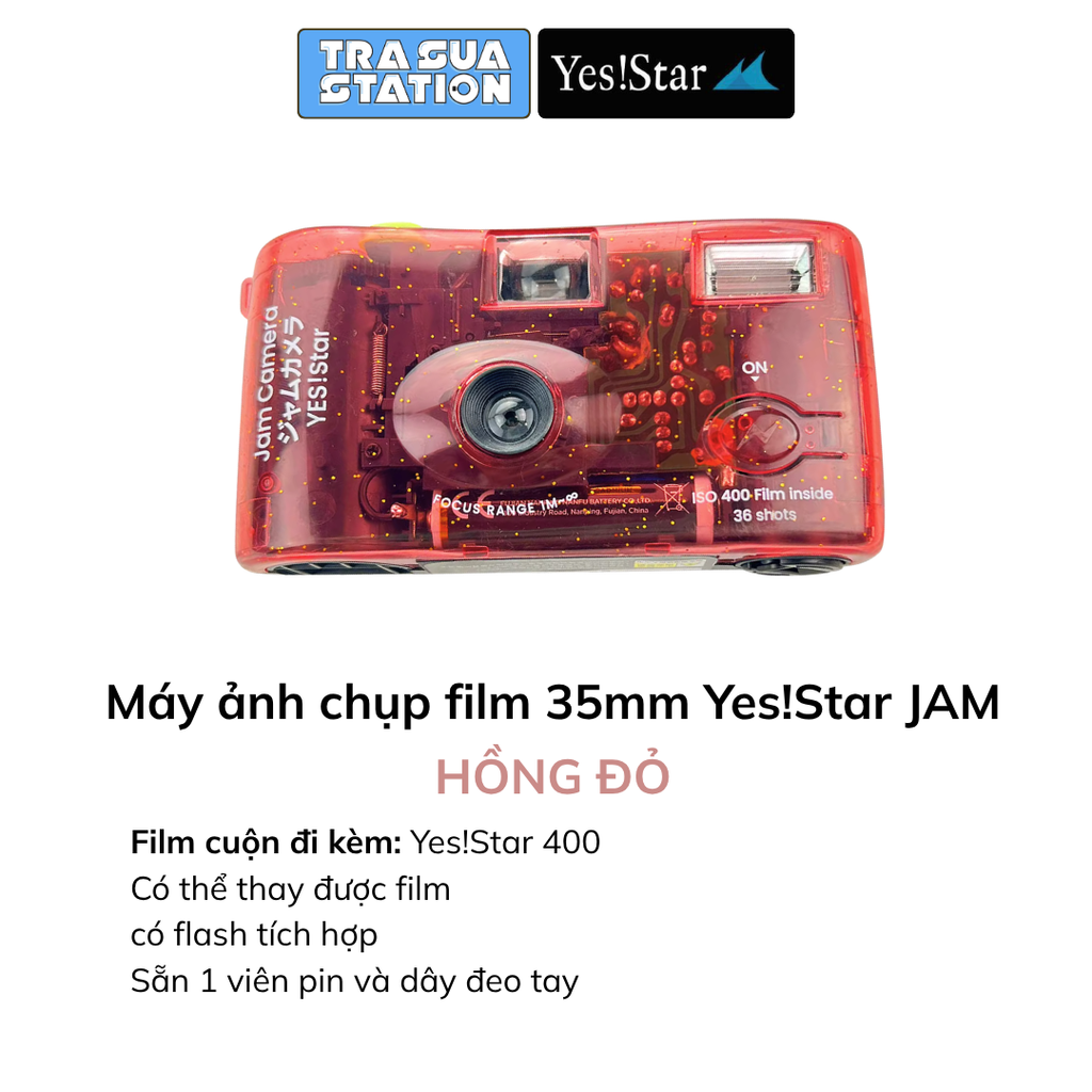 Máy ảnh Yes!Star Jam Camera - Reloadable ( Máy có sẵn 1 cuộn film - Có flash - Có flash - Có thể thay film )