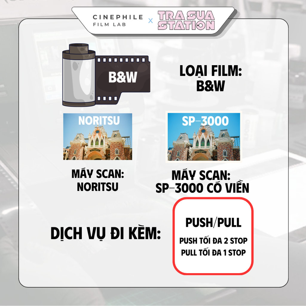 Tráng film Cinephile x Trà Sữa Station