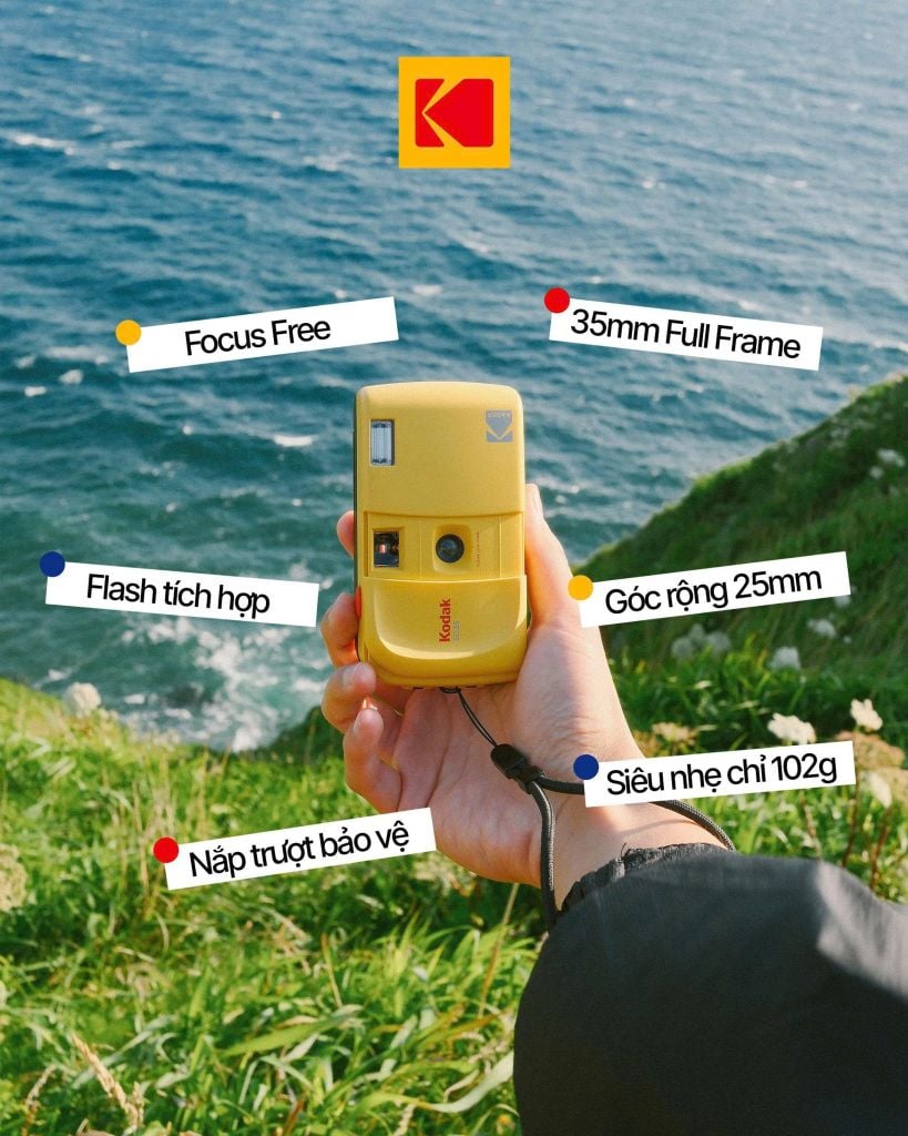 Máy ảnh Kodak EC35 35mm Film Camera - máy ảnh dùng nhiều lần sửa dụng film cuộn 35mm