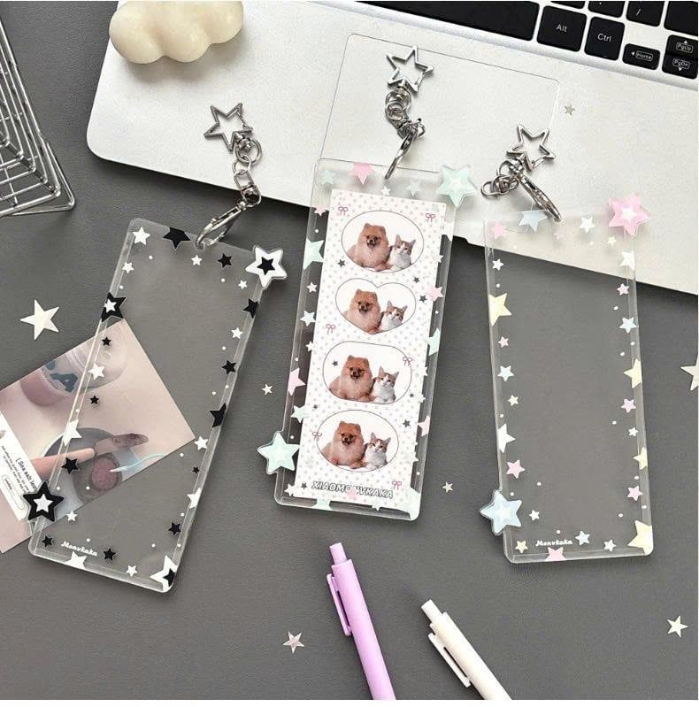 Móc khóa Photostrip Holder chất liệu nhựa mica