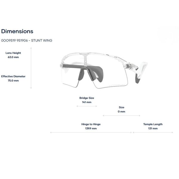 Oakley Stunt Wing 0OO9519 Kính Mát Thể Thao –  Tem Chính Hãng Luxottica