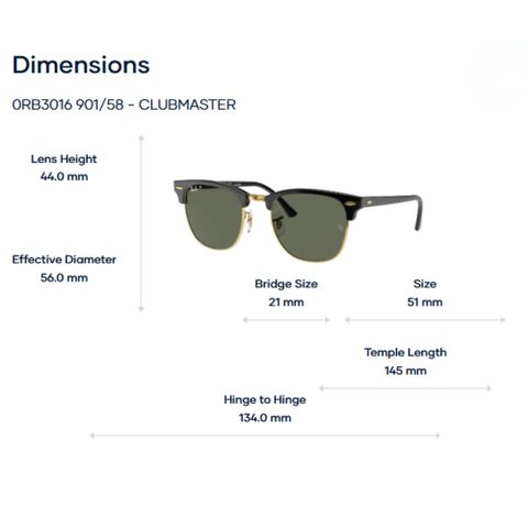  Kính Mát Rayban Clubmaster 0RB3016 - Tem Chính Hãng Essilor Luxottica 