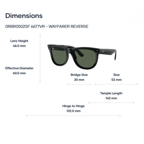  Kính Mát RayBan Wayfarer Reverse RBR0502SF – Tem Chính Hãng Luxottica 