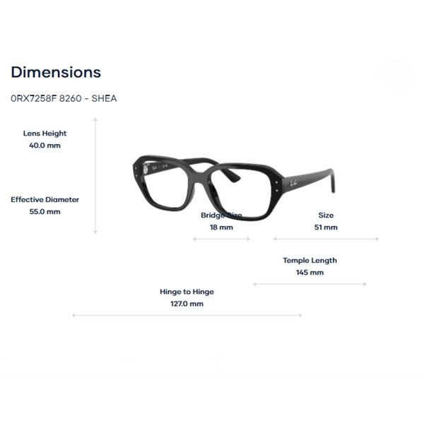 Rayban 0RX7258F – Shea Gọng Kính – Tem Chính Hãng Luxottica