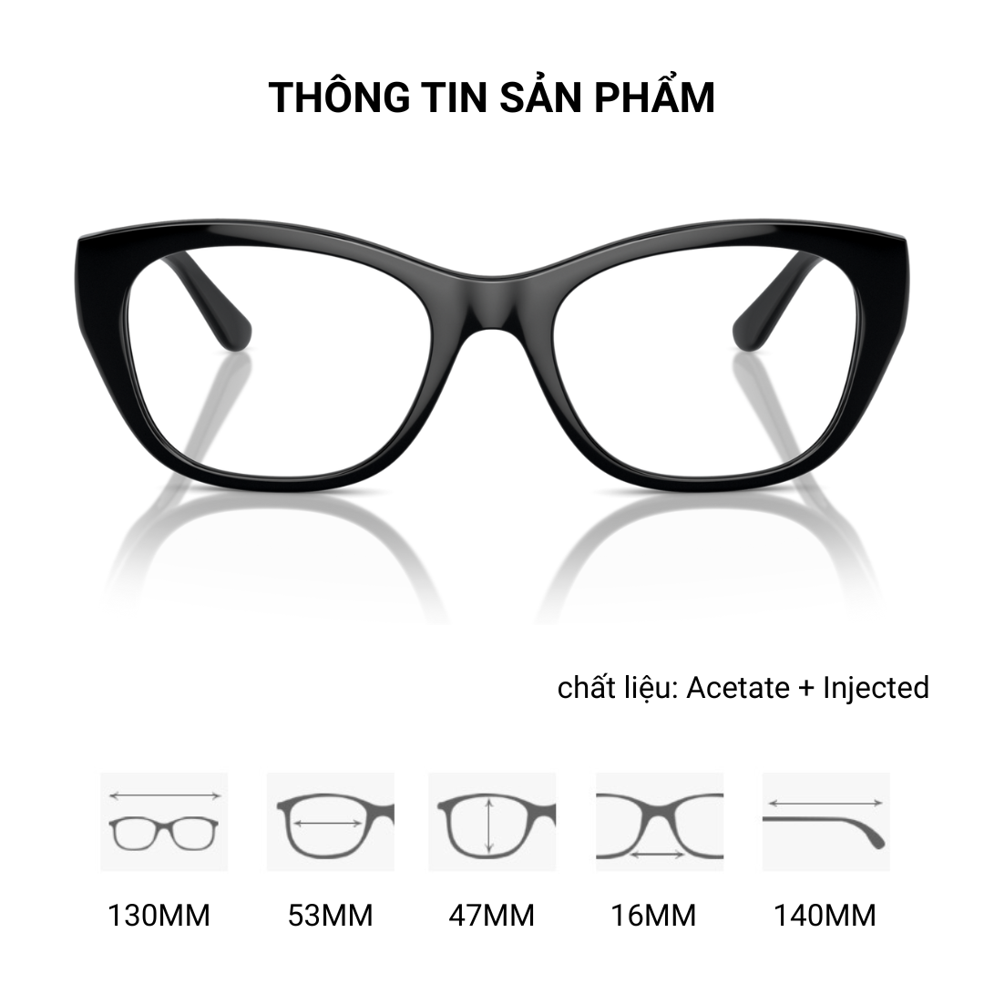  Gọng Kính Mắt Mèo Vogue 0VO5451F – Tem Chính Hãng Luxottica 