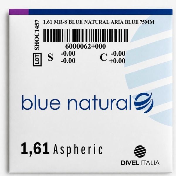 Tròng Kính Chống Ánh Sáng Xanh Divel Italia Asp 1.61 Blue Natural Aria