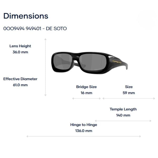 Kính Mát Oakley De Soto 0OO9494 - Tem Luxottica Chính Hãng 