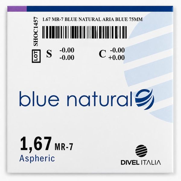 Tròng Kính Chống Ánh Sáng Xanh Divel Italia Asp 1.67 Blue Natural Aria