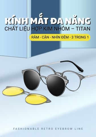  Clip On Snap 9303 - Kính Râm Cận Bộ 2 Kẹp Kính 