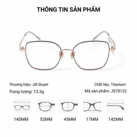  Gọng Kính Titanium Mắt Mèo Jillstuart JS70122 – Tem Chính Hãng 101 