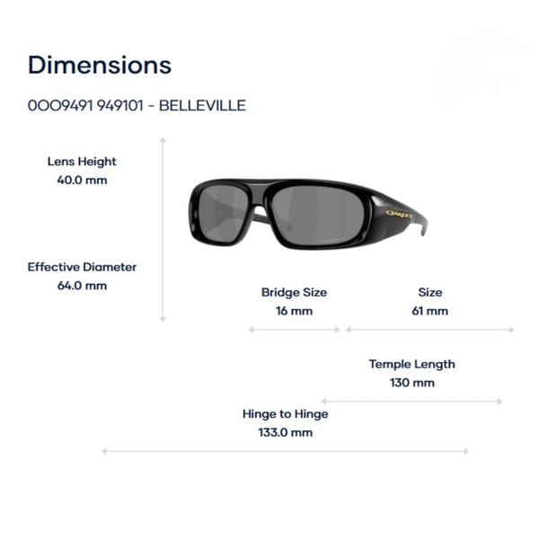  Kính Mát Oakley Belleville 0OO9491 - Tem Luxottica Chính Hãng 