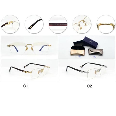  OLive 88888  Kính Không Gọng Mạ Vàng 18K Gỗ Đàn Hương -  Chính Hãng 