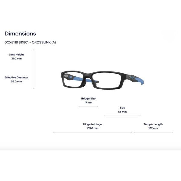 Gọng Kính Thể Thao Oakley Crosslink (a) 0OX8118 – Tem Chính Hãng Luxottica