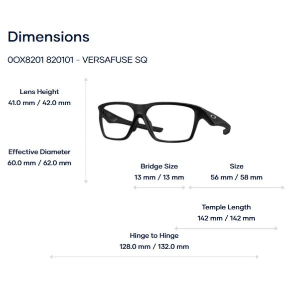  Gọng Kính Thể Thao Oakley Versafuse SQ 0OX8201 - Chính Hãng 
