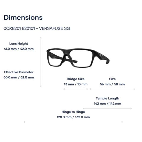  Gọng Kính Thể Thao Oakley Versafuse SQ 0OX8201 - Chính Hãng 