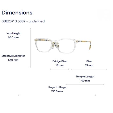  Gọng Kính Chữ Nhật Burberry 0BE2371D – Tem Chính Hãng Luxottica 