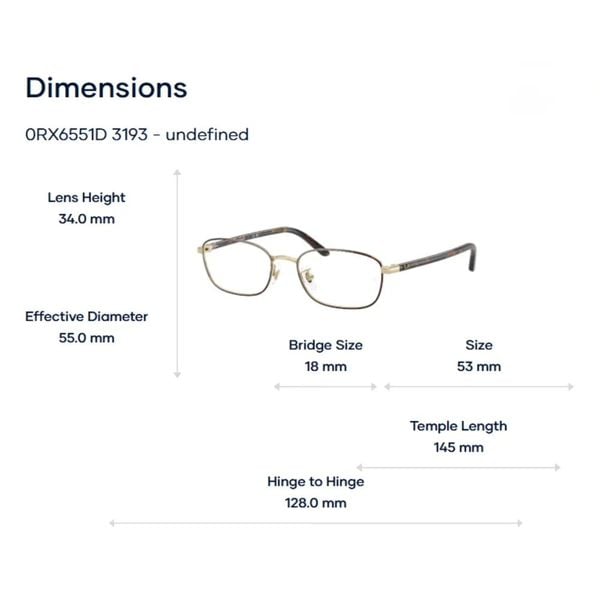  Gọng Kính Ray-Ban 0RX6551D – Tem Chính Hãng Luxottica 