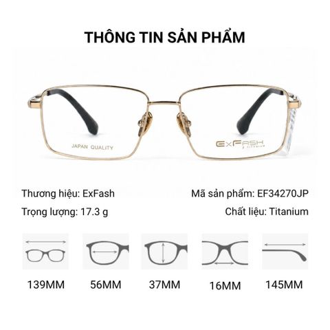  Gọng Kính Titanium ExFash EF34270JP – Tem Chính Hãng 101 