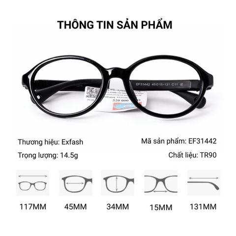  Gọng Kính Trẻ Em Exfash EF31442 Chính Hãng 