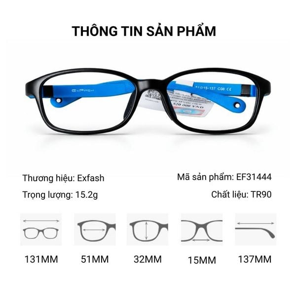 Gọng Kính Trẻ Em Exfash EF31444 Chính Hãng